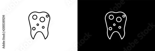 Foto bicuspid outline icons in dentist category