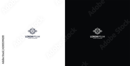 Foto Elegant abstract geometric emblem perfect for modern branding, showcasing a symm