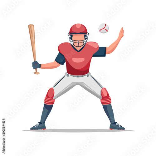 Baseball Player in Action