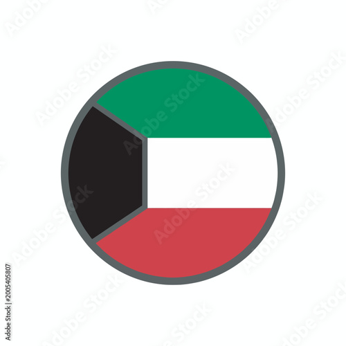 Professional Kuwait National Flag Circular Icon with Thick Dark Stroke Minimalist Vector Design for Global Recognition Free Download Professional Kuwait National Flag Circular Icon with Thick Dark Stroke Minimalist Vector Design for Global Recognition - GFXLoad