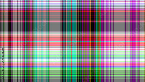 Colorful plaid pattern with pink, green, purple, and gray stripes