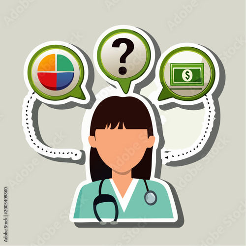 Doctor Thinking About Medical Costs and Data