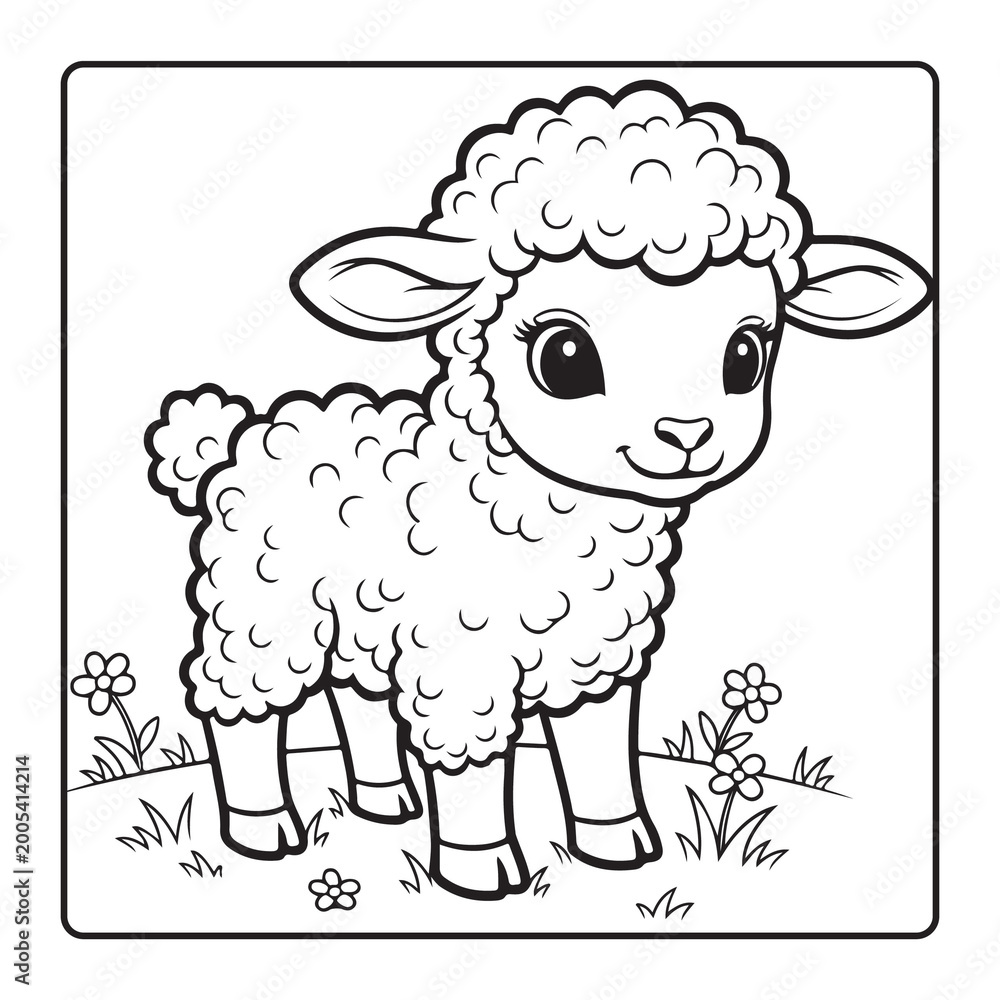 Obraz premium Print bold and easy cute spring drawingbold and easy cute spring drawing coloring pages