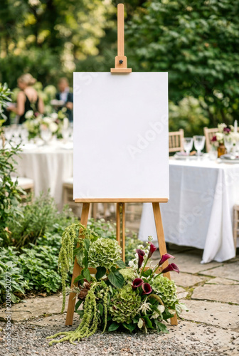 Wedding Welcome Sign Mockup 18x24 With Floral Arrangement