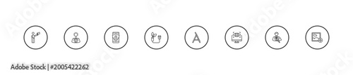 outline general icons set - e-privacy, biomass energy, stepladder. editable vector for web and mobile ui