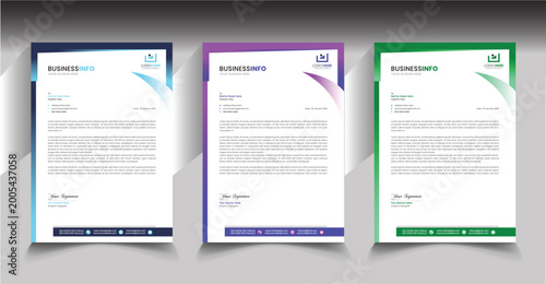 modern letterhead Design Concept