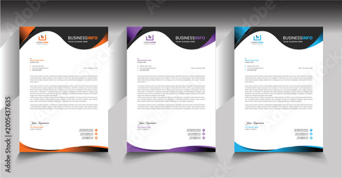 modern letterhead Design Concept