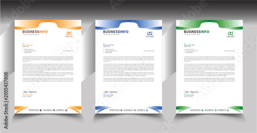 modern letterhead Design Concept