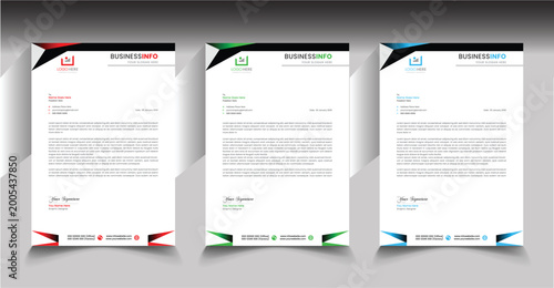 modern letterhead Design Concept