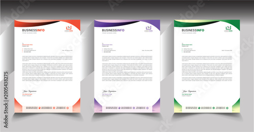 modern letterhead Design Concept