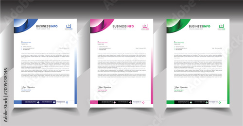 modern letterhead Design Concept