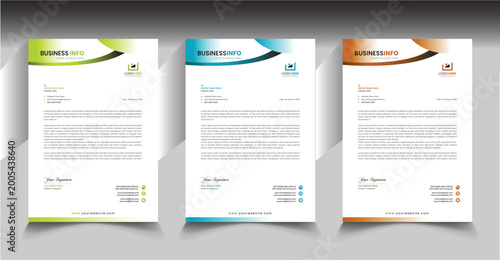 modern letterhead Design Concept