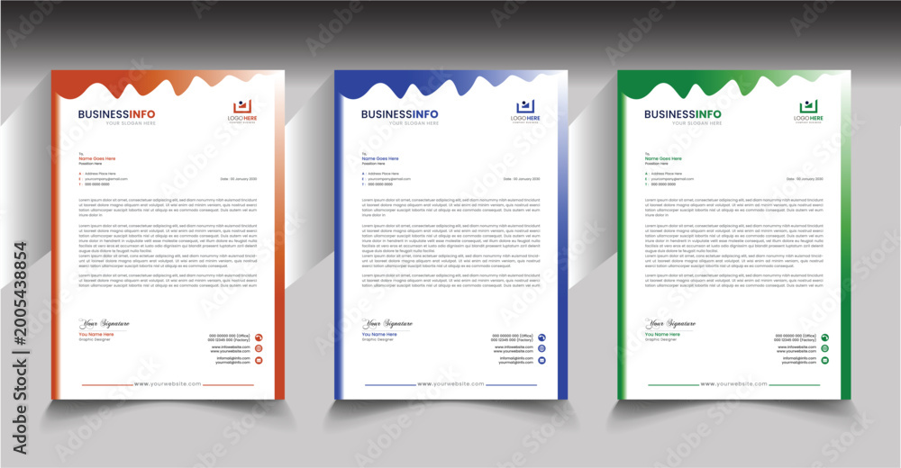 Fototapeta premium modern letterhead Design Concept
