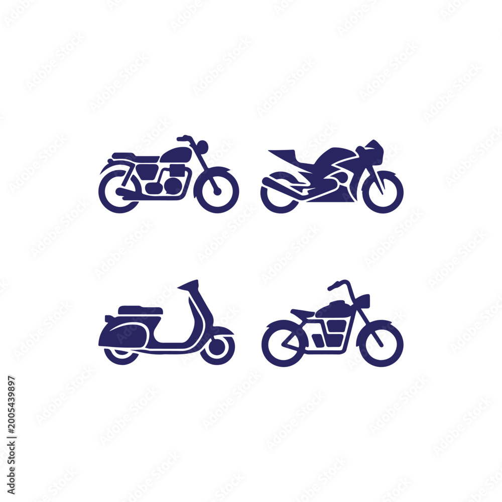 Naklejka premium set of bicycles