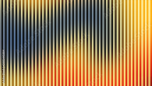 Tableau sur toile Abstract Ribbed Glass Texture Background with Golden and Blue Vertical Gradient