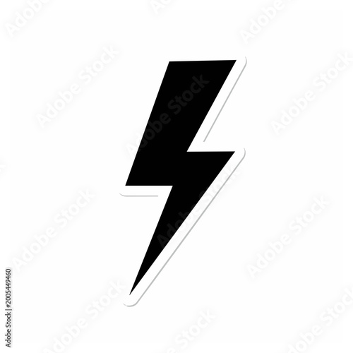 Free Download Lightning bolt icon vector illustration isolated on white background - GFXLoad