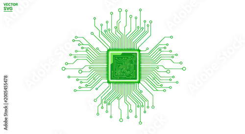 Photography Green Microchip Circuit Board Technology Electronic Processor