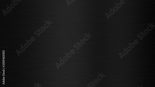 Photos 高級感のある黒のヘアラインメタル背景。ブラックメタリックの質感とステンレスの模様。