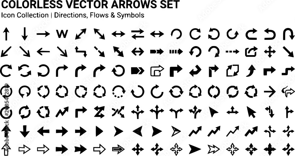 Fototapeta premium Vector Arrows set.