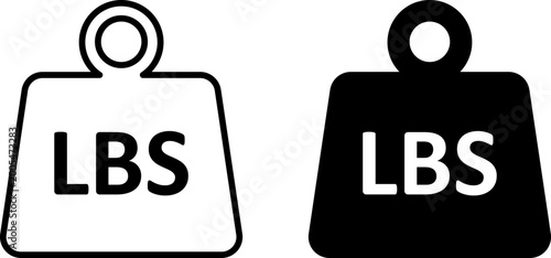 Photos Weight icon set, flat style, isolated on white background
