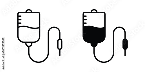 Konstfotografi Blood transfusion icon vector symbol design set for web