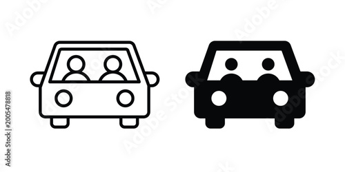 Photos Carpool share icon vector symbol design set for web