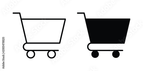 Quadro su tela Cart icon vector symbol design set for web