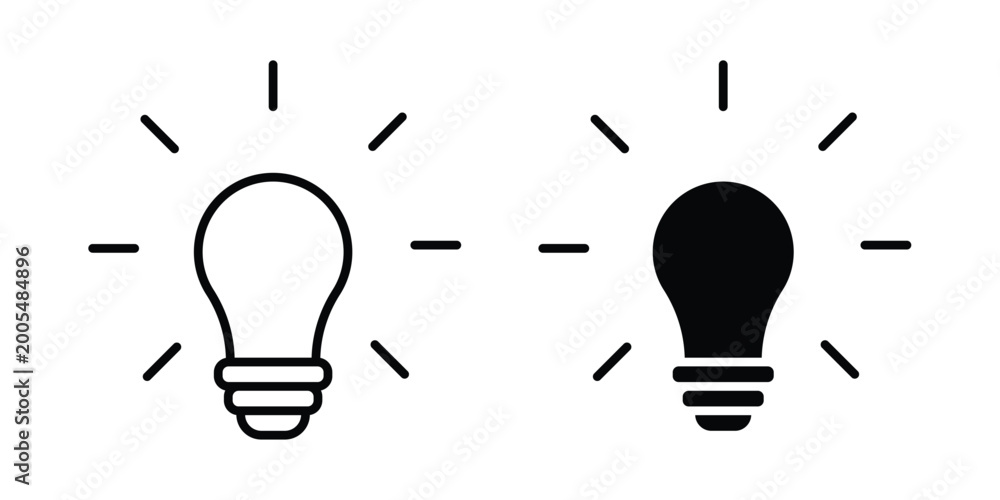 Εκτύπωση καμβά Idea icon vector symbol design set for web