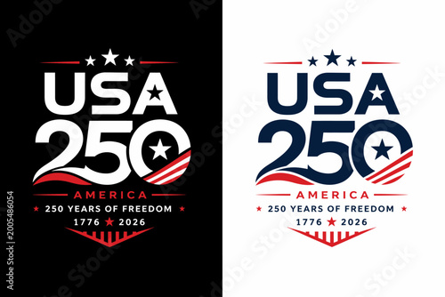Usa 250th anniversary commemorative design celebrating 250 years of freedom