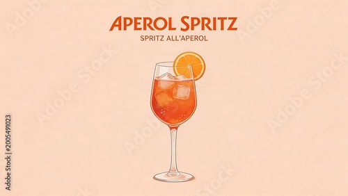 Aperol Spritz cocktail with orange slice