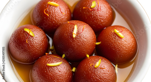 Gulab jamun dessert in a bowl