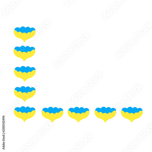 flower corner decoration on a white background