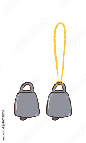Small grey small bell for blessing