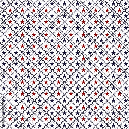 Fotografie American fabric -Stature of Liberty inspired pattern creatively formed in the shape of the American nation