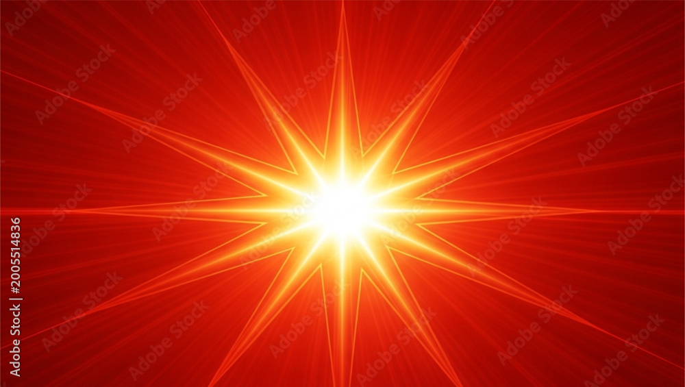 Obraz premium Bright Radiant Sunburst Effect With Warm Glowing Light Rays