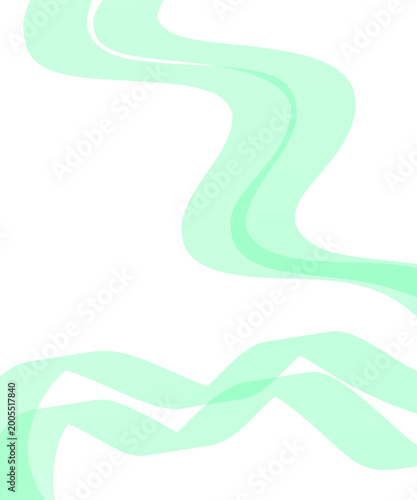Green and Blue Abstract Ribbon Pattern