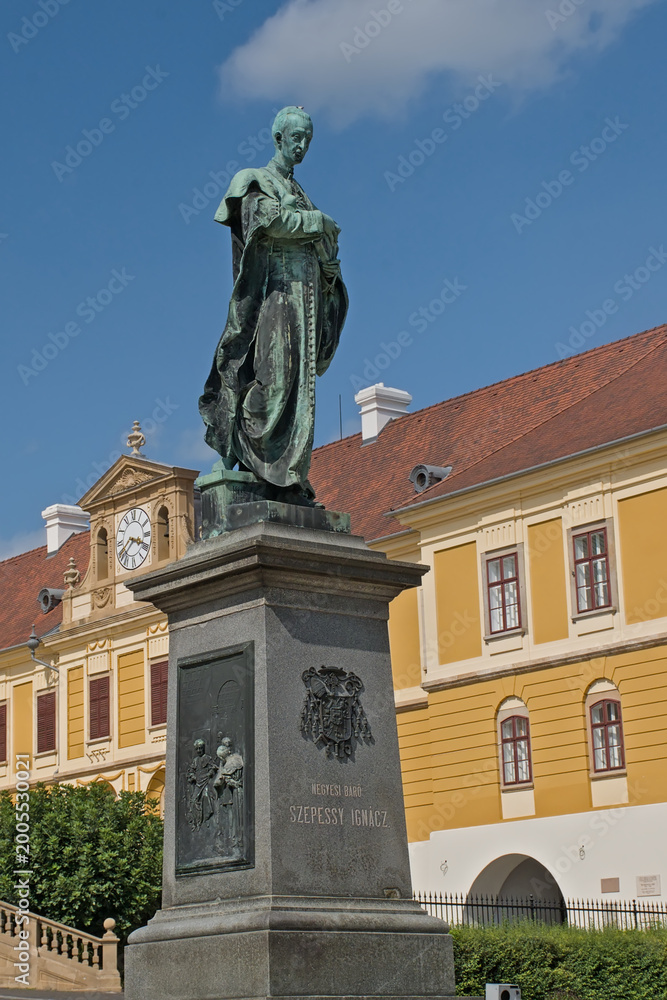Fototapeta premium Statue of Ignác Szepesy, Pecs