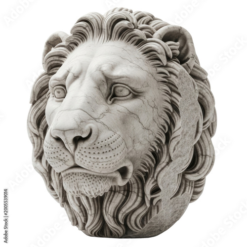 Majestic Stone Lion Sculpture for Garden Decor and Architectural Ornamentation