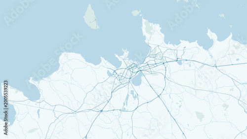 Tableau sur toile Modern minimalist vector map of Tallinn, Estonia