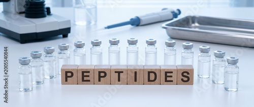 Peptides block with vials