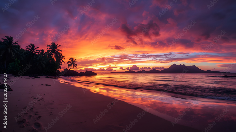 Obraz premium sunset on the beach