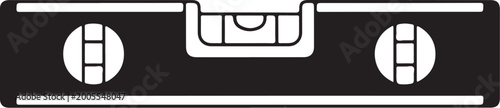 A close-up graphic representation of a bubble level vial used by contractors to verify surface flatness and balance.