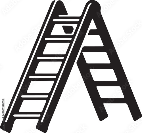 A portable folding A-frame stepladder used for reaching high places during home maintenance, painting, or repair tasks.