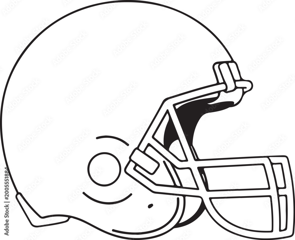 Obraz premium American Football Helmet Illustration for Sports Design