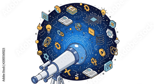 Telescope Observing Universe of Knowledge, Ideas, and Innovation