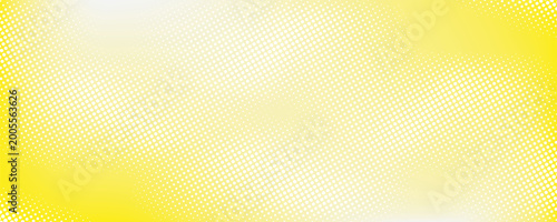 Pop art lemon yellow background with halftone patterns in comic book style, vector illustration