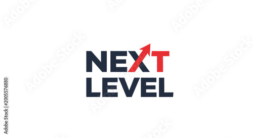 Photos Next Level Text Logo Design.