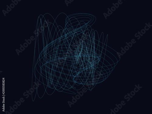 Tableau sur toile Harmonograph Curve Kinetic Art Decorative Background