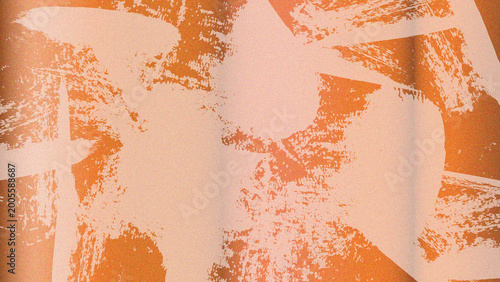 Abstract Orange White Brush Texture Background Warm Artistic Modern Wallpaper
