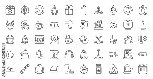 Fotografie Winter icon set